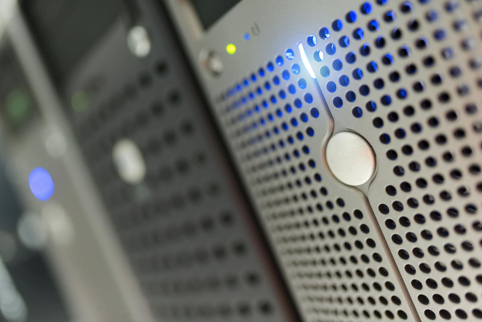Detail eines modernen Server-Racks